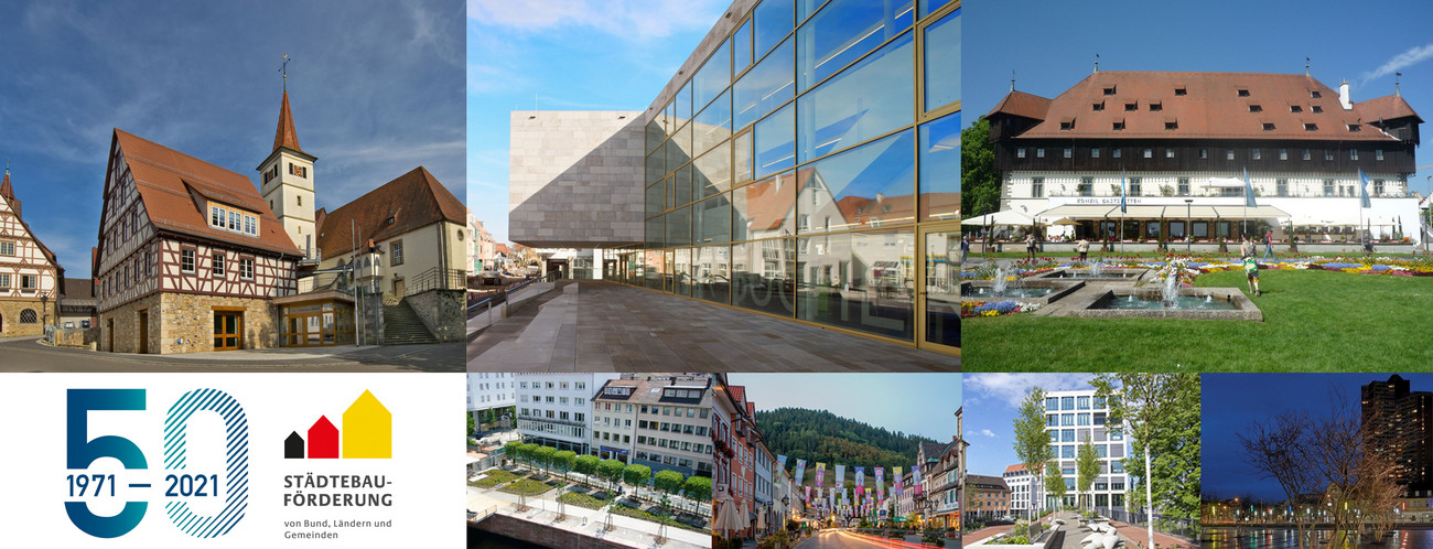 Collage 50 Jahre Städtebauförderung